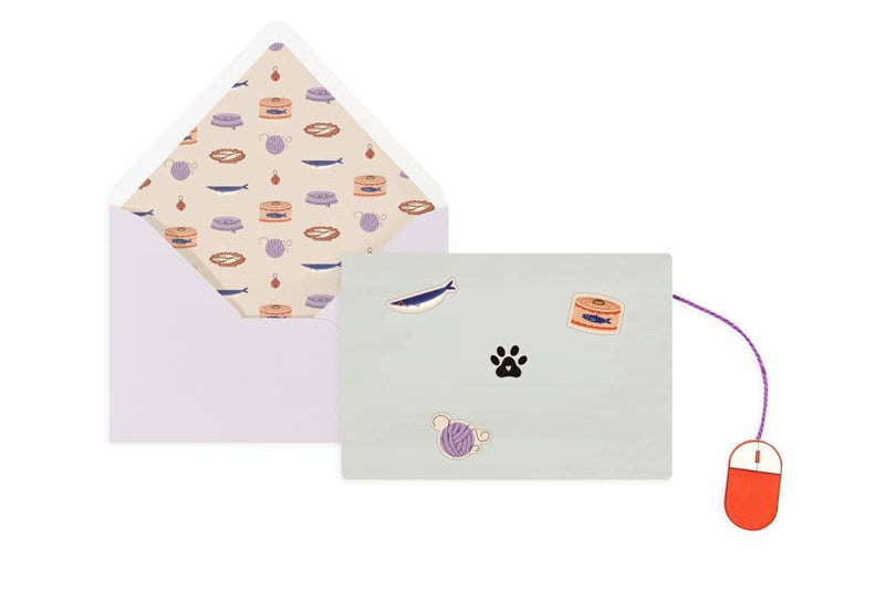 Envelopes with cute designs on a white background